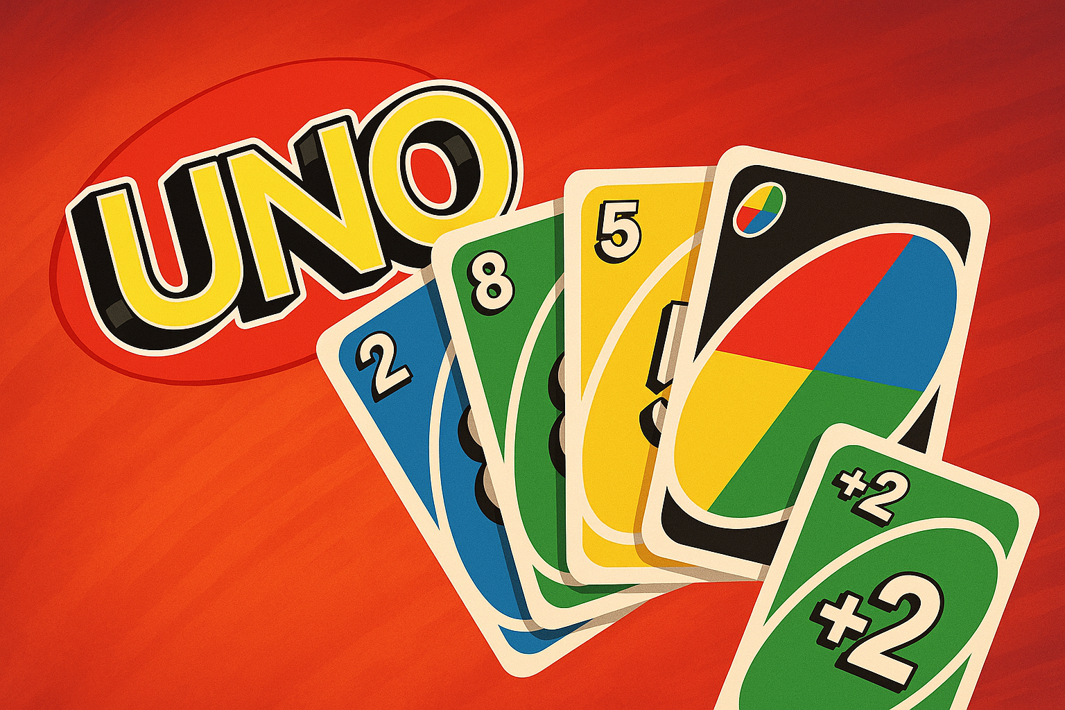 UNO gameplay screenshot — UNO cards on table